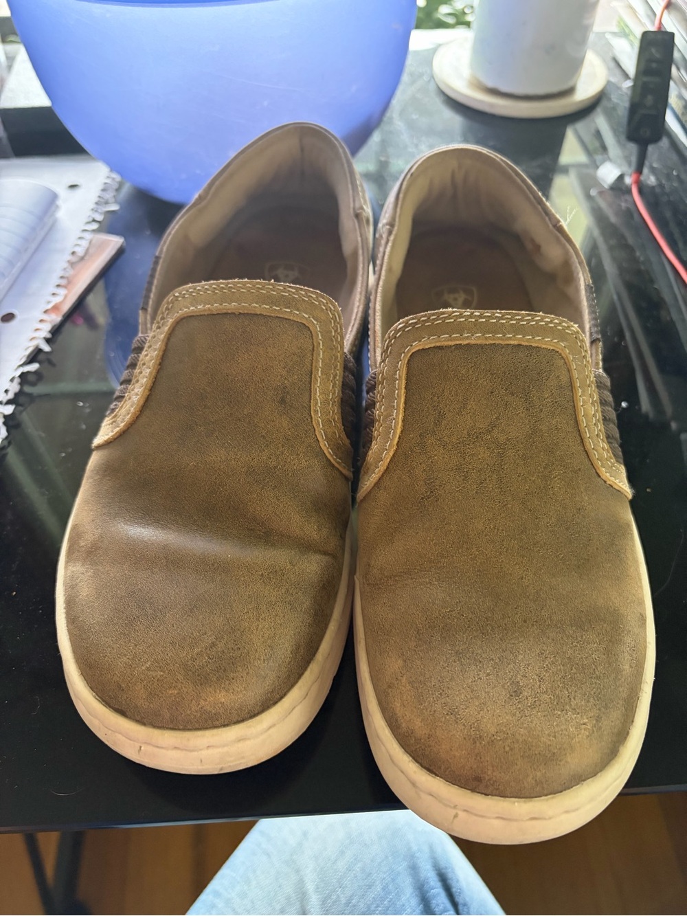 Ariat Women's Slip-On Loafers in Brown with White Sole
